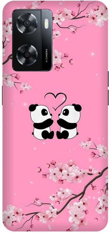 Dimora Back Cover for OPPO A 57e ,CUTE POOR BEAR PINK TEEDY  (Multicolor, Hard Case, Pack of: 1)