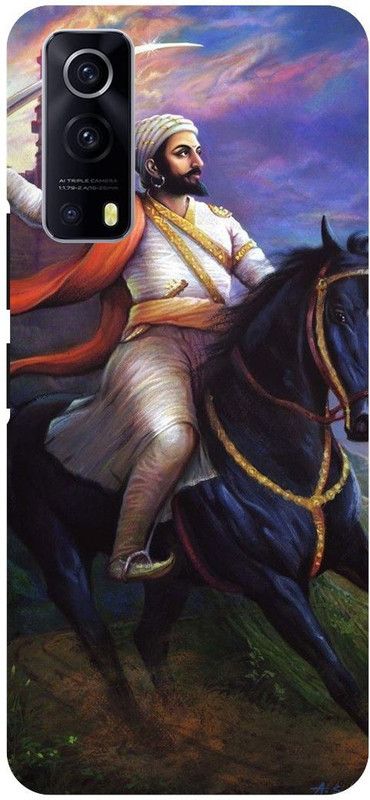 THE NARAYANA COLLECTIONS Back Cover for IQOO Z3- V2073A-SHIVAJI,MARATHA,RAJE,KING,HINDU  (Multicolor, Hard Case, Pack of: 1)