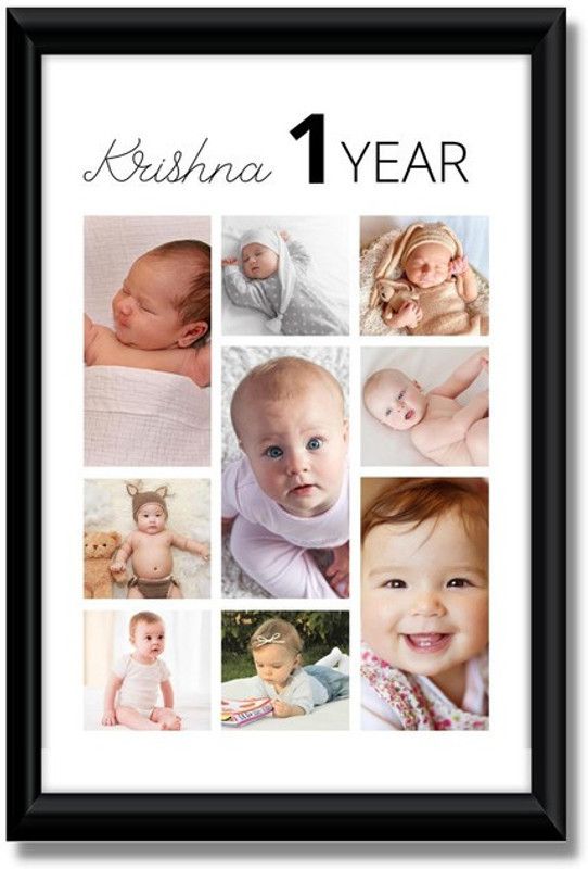 Lonaar Wood Personalized, Customized Gift Best Friends Reel Photo Collage gift for Friends, BFF with Frame, Birthday Gift,Anniversary Gift Wall  (Black, 9 Photo(s), 12x18 Inch)