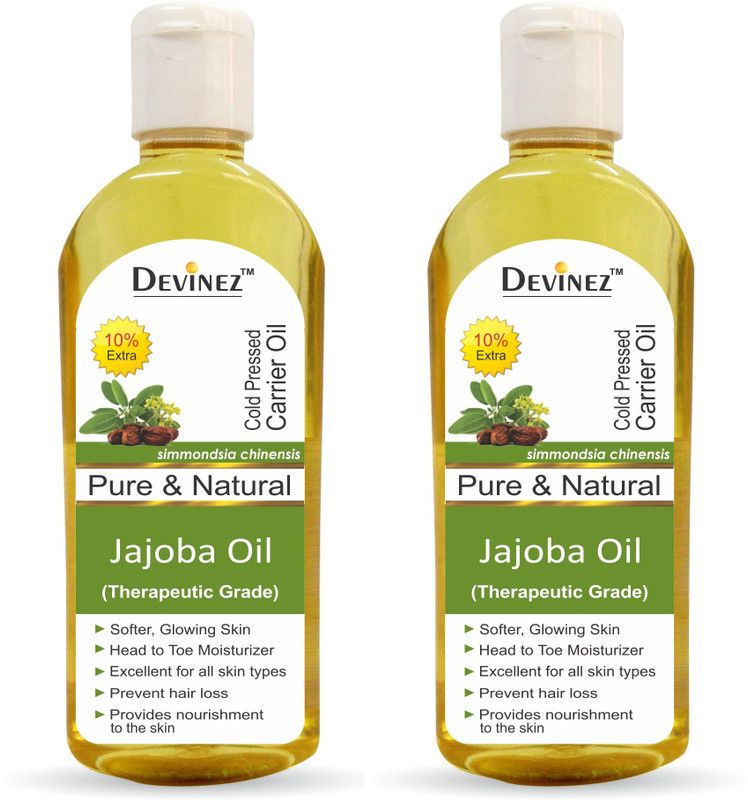DEVINEZ Jajoba Oil, 100% Pure, Natural, Undiluted, Therapeutic Grade Coldpressed Oil For Hair & Skin Care Hair Oil  (110 ml)