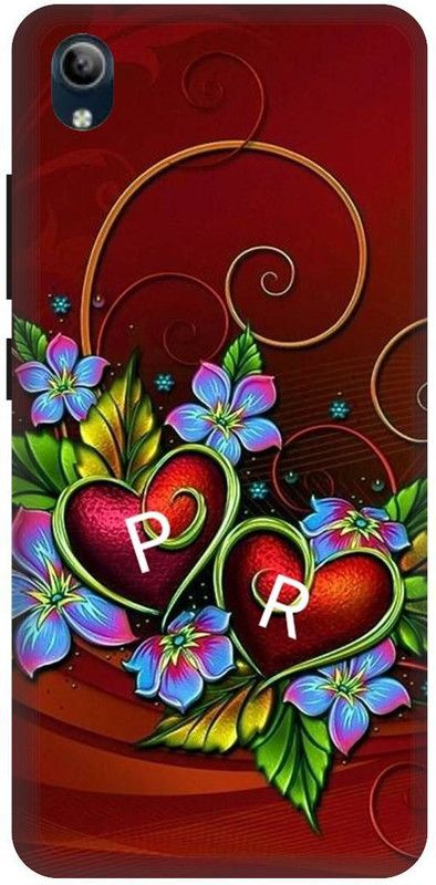 PHONE WALEY.COM Back Cover for VIVO Y91i , VIVO 1820 ,PR, P LOVES, PR NAME, PR Love Printed  (Red, Hard Case, Pack of: 1)