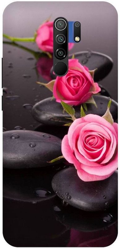 URCHIN Back Cover for Redmi 9 prime  (Black, Pink, Shock Proof, Pack of: 1)