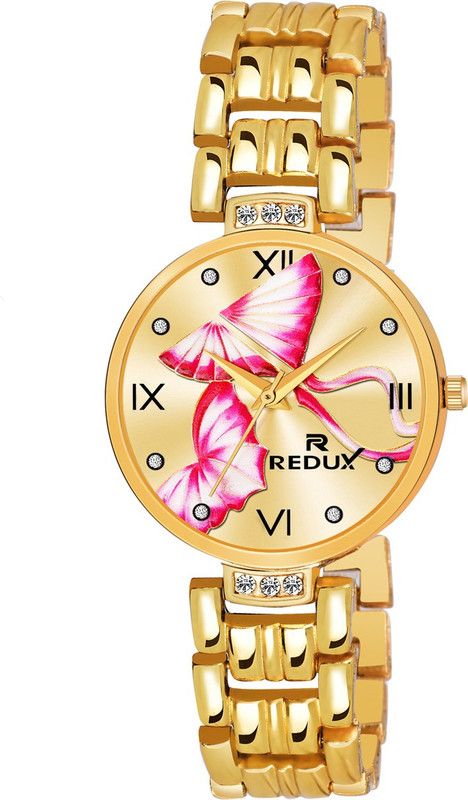 GW-205 Golden Analog Watch - For Women