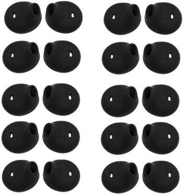 qweezer EBS6 Silicone replacement In The Ear Headphone Cushion (Pack of 20, Black) In The Ear Headphone Cushion  (Pack of 10, Black)
