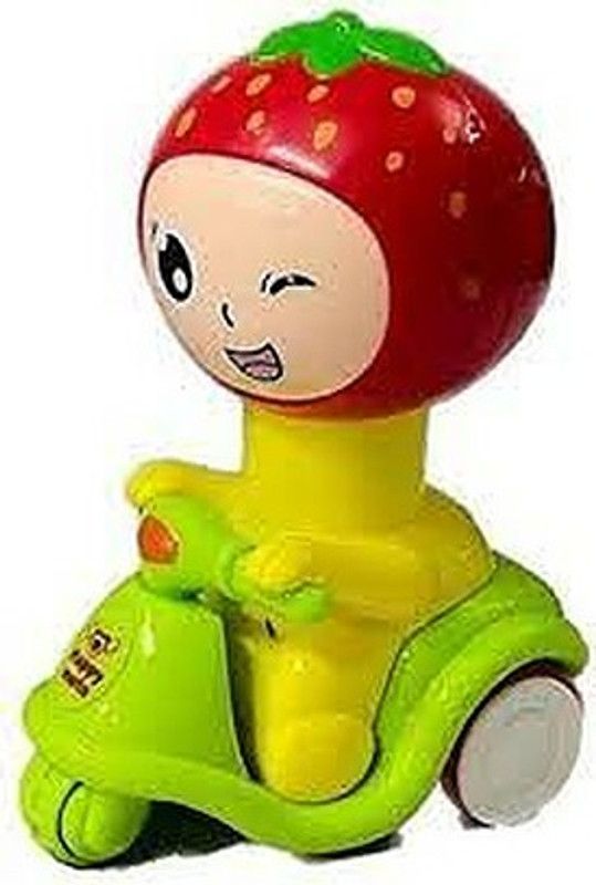 Gedlly Moto Fruits Strawberry Multicolor Press and Go Friction Scooter (Multicolor) S20  (Multicolor)
