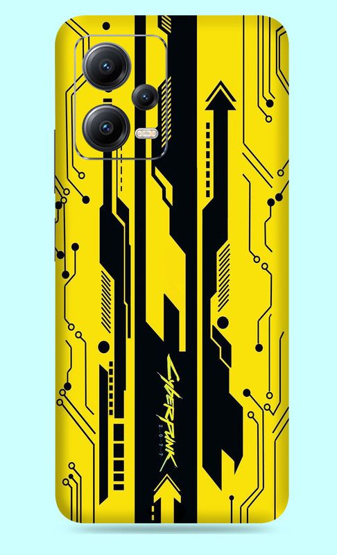 WeCre8 Skin's Xiaomi Redmi Note 12 5G Mobile Skin  (Dark Yellow Cyber Multicolor Mobile Skin)