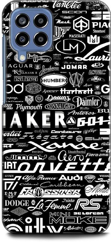 WallCraft Back Cover for SAMSUNG Galaxy M33 5G LOGOS, BLACK, WHAIT, BRANDS, STICKERS, CARS LOGO  (Multicolor, Dual Protection, Pack of: 1)