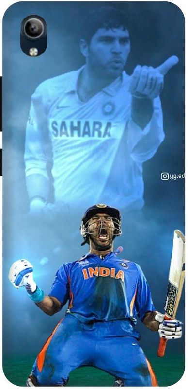 play fast Back Cover for vivo Y1s, 1929, YUVRAJ, SINGH, YUVI, INDIAN, PLAYER, RCB  (Blue, Hard Case, Pack of: 1)