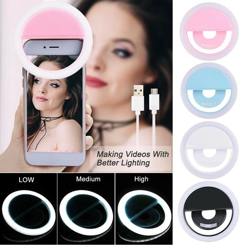 DYNOSTORE New Selfie Ring Light Portable Flash Led Camera Phone Photography for Smartphone Ring Flash  (White)