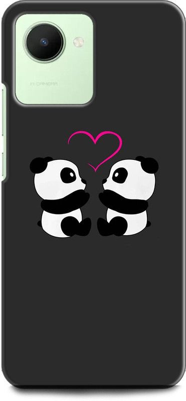 WallCraft Back Cover for Realme Narzo 50i Prime, RMX3506 PANDA, LOVE, BEAR, AMOR, ANIMATION HART  (Multicolor, Dual Protection, Pack of: 1)