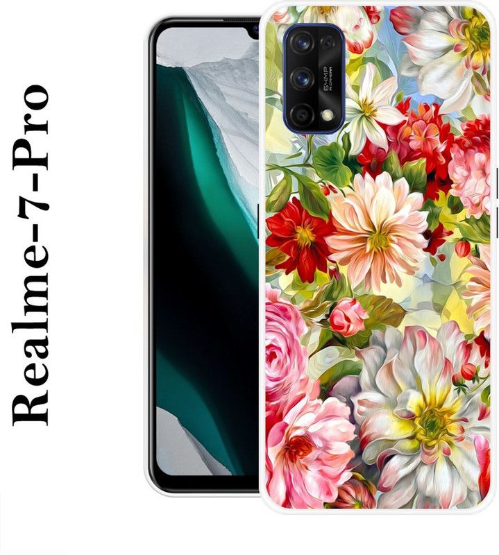 REDFLY Back Cover for Realme 7 Pro  (Multicolor, Silicon)