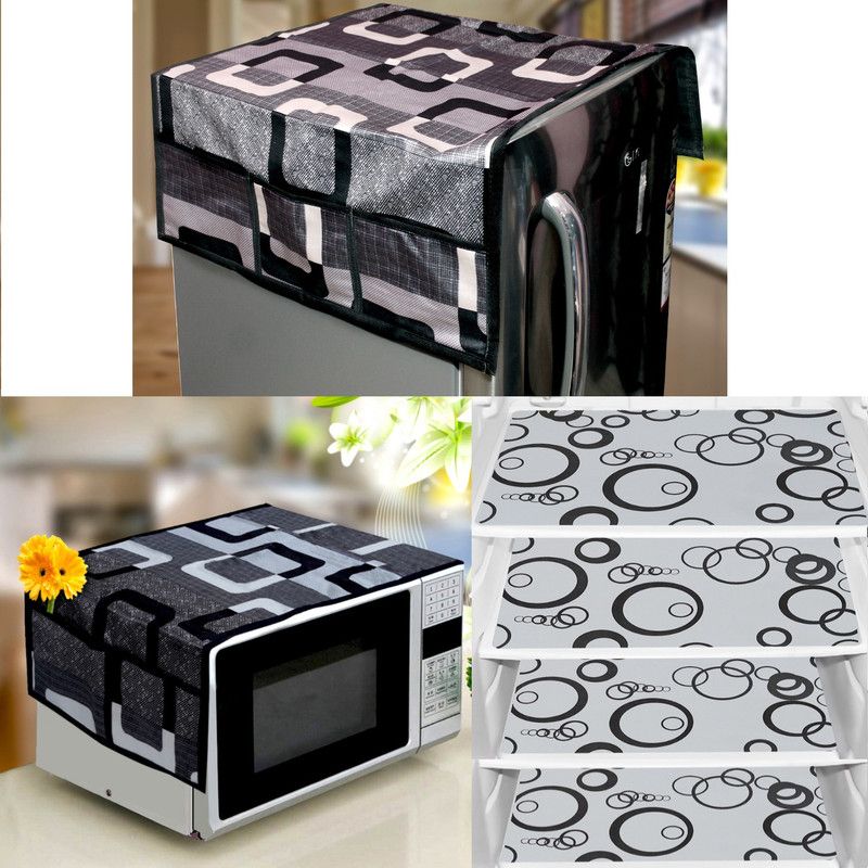 Comfort House Refrigerator Cover  (Width: 99 cm, BLACK)