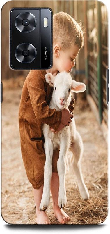 GRAFIQE Back Cover for OPPO A57 New CUTE BOY, ANIMAL, ANIMAL LOVE, LOVE  (Multicolor, Shock Proof, Pack of: 1)