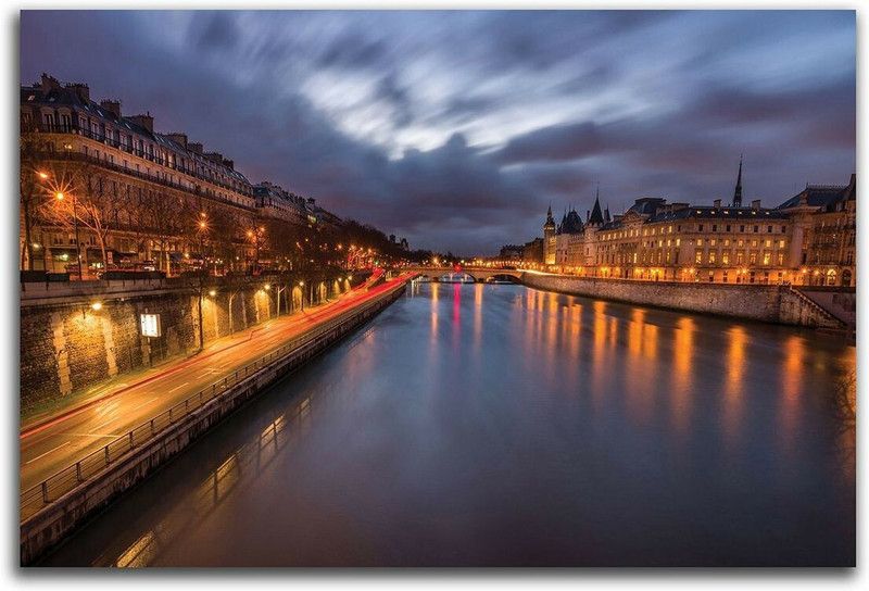 Artifa 40 cm Paris Wall/Door Sticker Self Adhesive Sticker  (Pack of 1)
