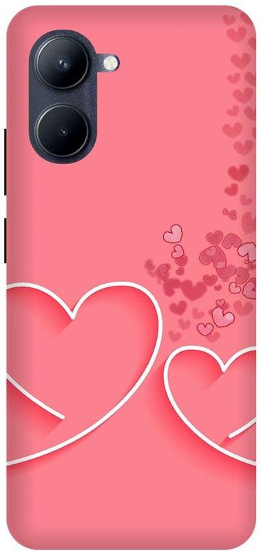 Anaya Back Cover for Realme C33, RMX3624 LOVE HEART PRINTED BACK COVER  (Multicolor, Hard Case, Pack of: 1)