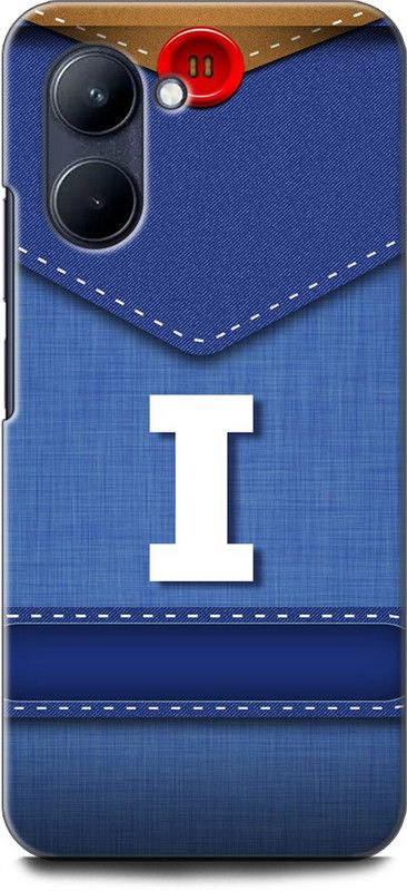 WallCraft Back Cover for Realme C33, RMX3624 I, I LETTER, I NAME, BLUE, JEANS, I ALPHABET, ALPHABET  (Multicolor, Dual Protection, Pack of: 1)