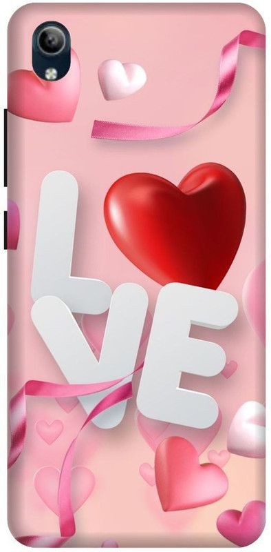 PHONE WALEY.COM Back Cover for VIVO Y91i , VIVO 1820 ,Flower, Red Roses,Abstract,Texture,Colourful Love Couples,Printed  (Pink, Hard Case, Pack of: 1)