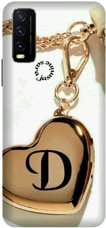 3D U PRINT Back Cover for VIVO Y20T,V2129 D letter,D name D word  (White, Waterproof, Pack of: 1)