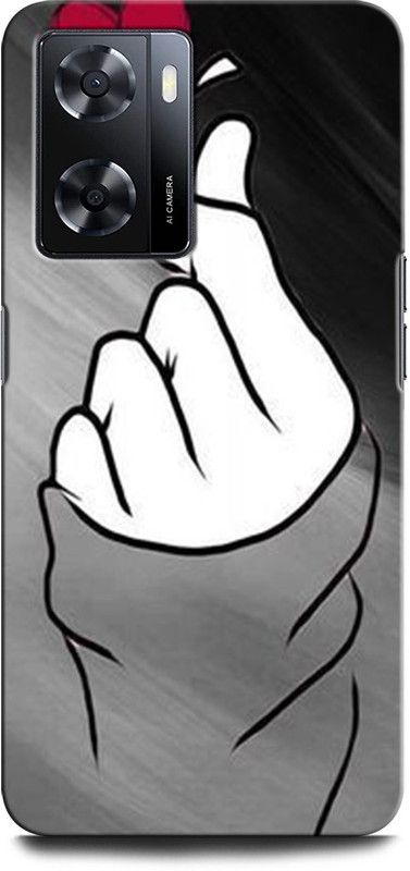 GRAFIQE Back Cover for OPPO A57e LOVE, COUPLE FINGER, YELLOW, RED  (Multicolor, Shock Proof, Pack of: 1)