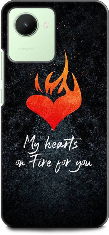 WallCraft Back Cover for Realme C30s, RMX3690 MY HEART FIRE FOR YOU, LOVE, QUOTES, POSITIVE  (Multicolor, Dual Protection, Pack of: 1)
