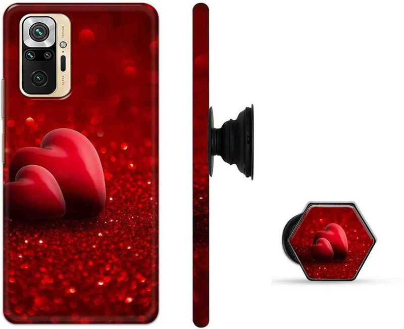 PRINTEDGE Back Cover for Mi Redmi Note 10 Pro Max  (Red, Pack of: 2)