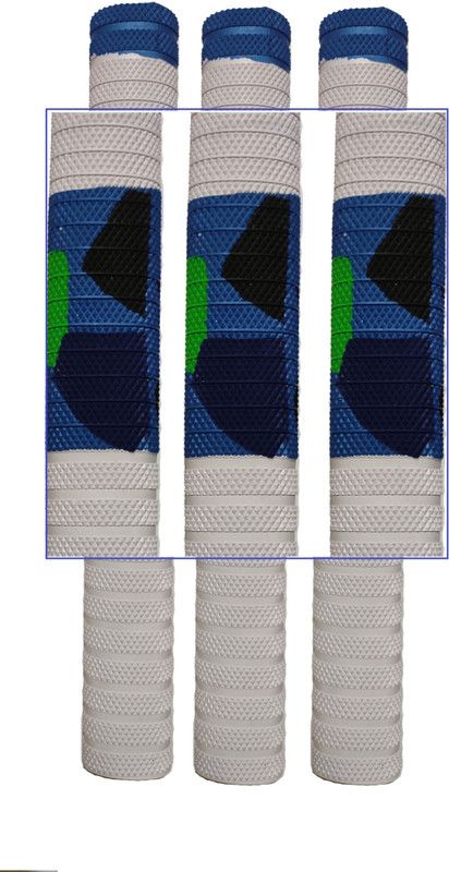 VSM Zig Zag Doted Blue White Military Handle Bat 3 Grip and 1 Gripper Kone Dry Feel Dry Feel  (Pack of 1)