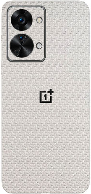 BugguSkin Oneplus Nord 2T (5g) Mobile Skin  (Ultra Super White Carbon Fibre With High Matte Finish.)