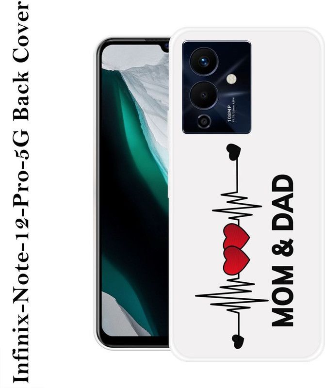 JATLAND Back Cover for Infinix Note 12 Pro 5G  (Black, White, Grip Case, Silicon, Pack of: 1)