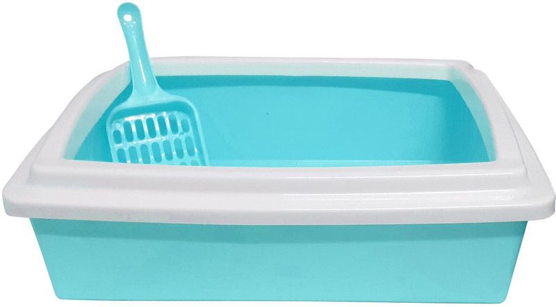 Jainsons Pet Products Indoor Plastic Toilet Training Box Blue For Cats And Kittens Pet Litter Tray Refill