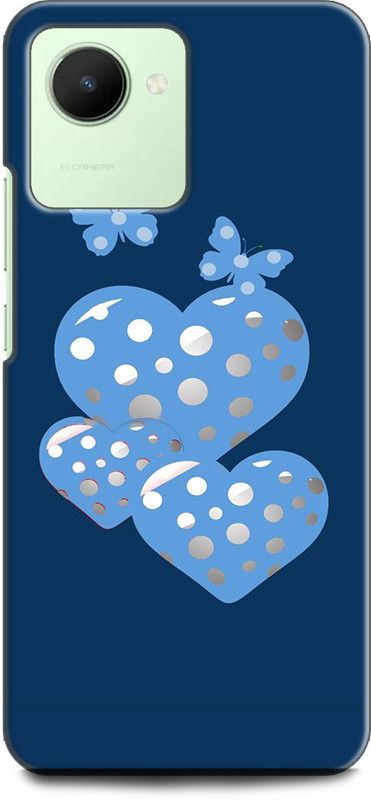 WallCraft Back Cover for Realme C30s, RMX3690 BUTTERFLY, HEART, LOVE, BLUE  (Multicolor, Dual Protection, Pack of: 1)
