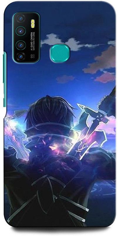 GRAFIQE Back Cover for Infinix Hot 9 NARUTO, ANIME, NEON, GOKU, SWORD ART ONLINE  (Multicolor, Shock Proof, Pack of: 1)