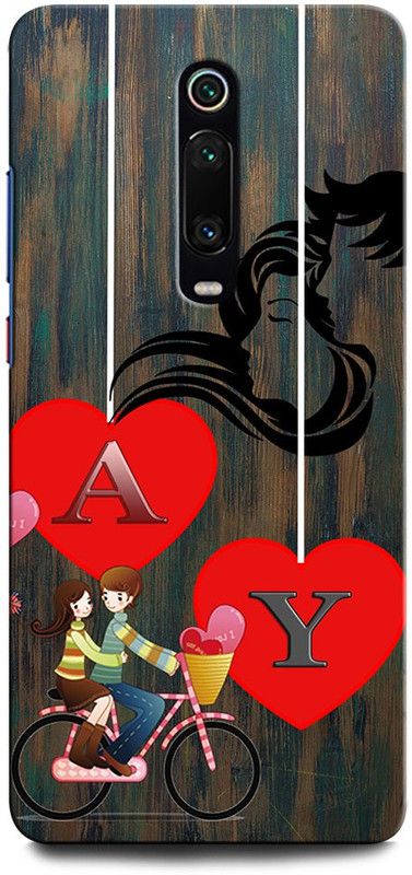 ORBIQE Back Cover for Redmi K20 Pro AY, A LOVE Y, Y LOVE A, A LETTER, Y LETTER, AY NAME  (Multicolor, Hard Case, Pack of: 1)