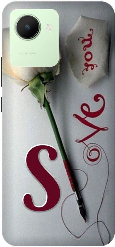 FRONK Back Cover for realme C30s, RMX3690, S, NAME, LETTER, ALPHABET, LOVE  (Silver, Hard Case, Pack of: 1)