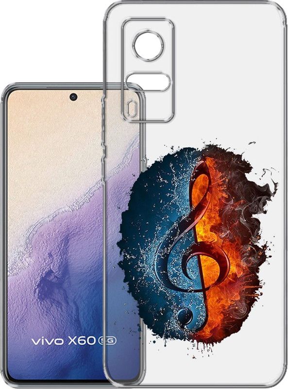 HANIRY Back Cover for Vivo X60 / V2045 back cover / MUSIC SIGN / Designer / PNG_41  (Multicolor, Flexible, Silicon, Pack of: 1)