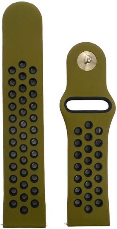 Melfo Dual Design Rubber Strap Compatible with Samsung Gear S2 Classic Smart Watch Strap  (Green, Black)