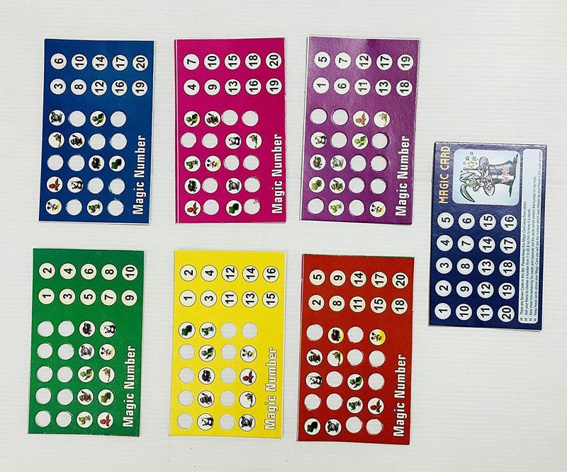 A SARKAR MAGIC WORLD Magic Number Card / Number Magic Card / Mental Magic numbers card 1 Magic Tricks  (Age: 5 YEARS AND UP)