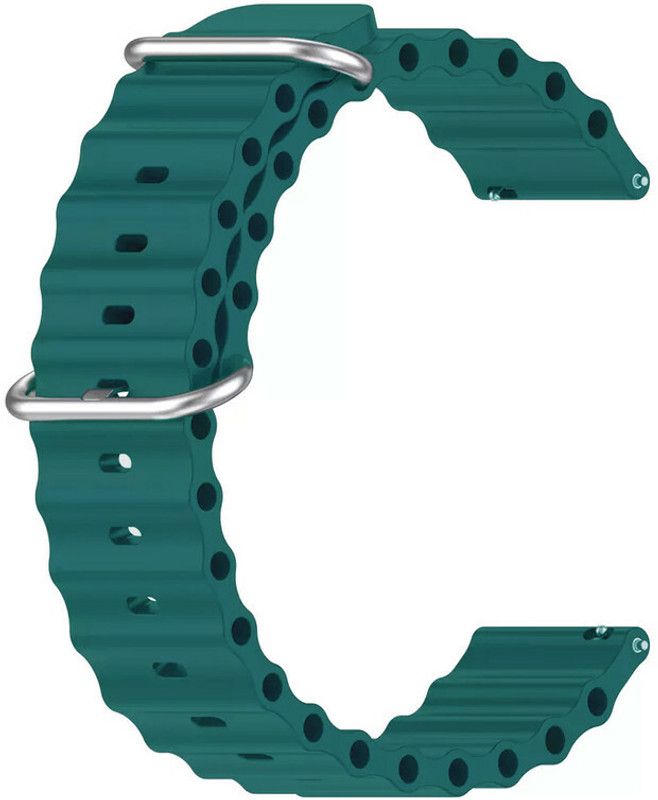 Melfo Soft Rubber Strap Compatible with Fireboltt Talk Ultra Smart Watch Strap  (Green)
