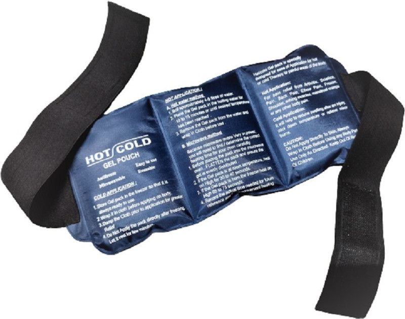 Retail basket Reusable Hot & Cold Soft & Flexible Gel Ice Pack with strap for Pain Relief hot and cold Pack  (Blue)