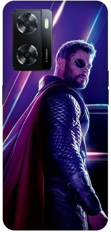 Dimora Back Cover for OPPO A 57e, THORHAMMER AVENGERMARVEL SUPERHEROCOMICAVENGERS ENDGAME  (Purple, Hard Case, Pack of: 1)