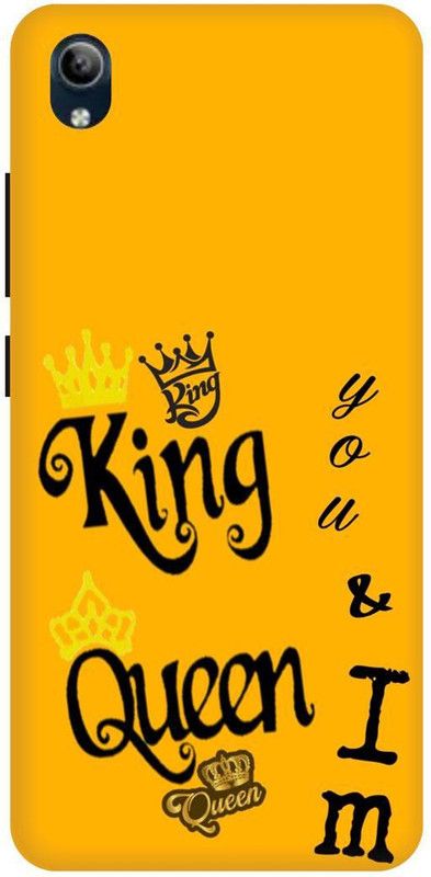 THE NARAYANA COLLECTIONS Back Cover for VIVO Y91i- 1820_19-KING,QUEEN,LOVE,COUPLE,FRIENDS  (Multicolor, Hard Case, Pack of: 1)