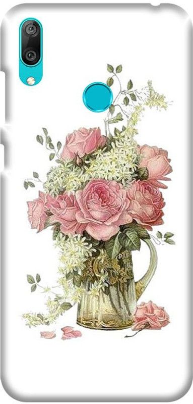 PNBEE Back Cover for Huawei Y7 Prime (2019), DUB-LX3 -Flower Printed Back Case Cover  (Multicolor, Hard Case, Pack of: 1)