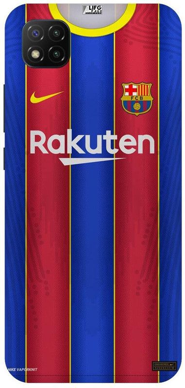 THE NARAYANA COLLECTIONS Back Cover for POCO C3-RAKUTEN,FOOTBALL,SPORTS,NIKE  (Multicolor, Hard Case, Pack of: 1)