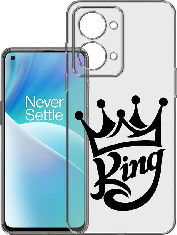 HANIRY Back Cover for Oneplus Nord 2T 5G, CPH2401 back cover, KING TEXT, Designer, PNG_50  (Multicolor, Flexible, Silicon, Pack of: 1)