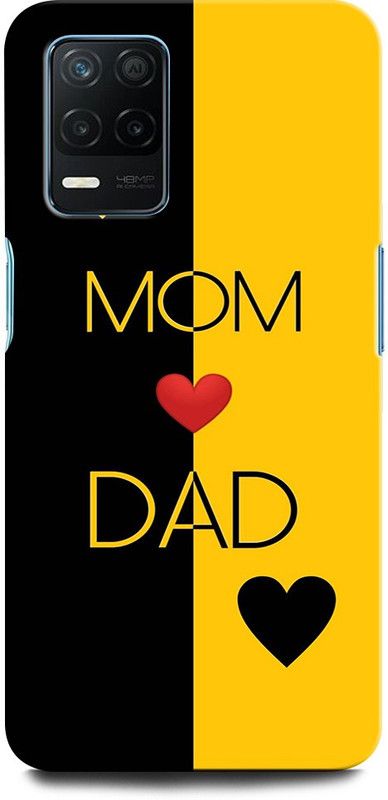 ORBIQE Back Cover for Realme Narzo 30 5G MOTHER, MAA, FATHER, LIFE LINE, I LOVE MY MOM DAD  (Multicolor, Hard Case)