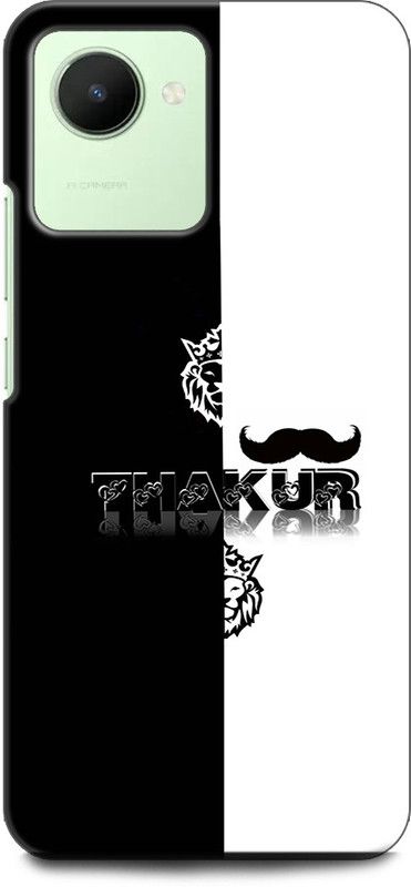 WallCraft Back Cover for Realme C30, RMX3581 THAKUR, LETTER, NAME, ALPHABET, DESIGN, BLACK  (Multicolor, Dual Protection, Pack of: 1)