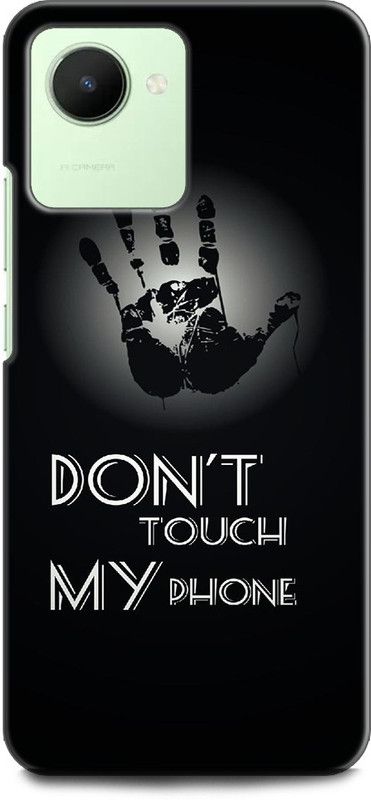 WallCraft Back Cover for Realme C30s, RMX3690 DON'T TOUCH MY PHONE, QUOTES, BLACK  (Multicolor, Dual Protection, Pack of: 1)