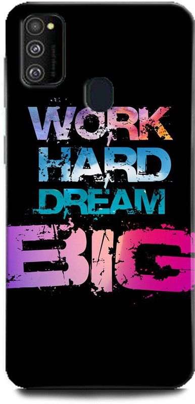 WallCraft Back Cover for Samsung Galaxy M21 MOTIVATIONAL, LIFE QUOTES, MOTIVATION, WORK HARD DREAM BIG, POSITIVE  (Multicolor, Dual Protection, Pack of: 1)