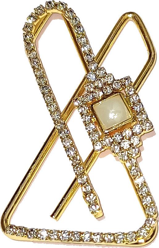 Adhira's Fancy Saree pin/Brooch/Hijab pin/ Safety pin/ Metal safety pins clip Brooch  (Gold)