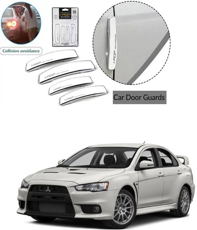 Etradezone Plastic Car Door Guard  (White, Pack of 4, Mitsubishi, Lancer)