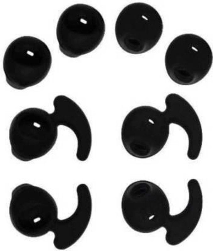 qweezer 8 Pcs earbuds cover mix combo only for demand Silicone In The Ear Headphone Cushion  (Pack of 8, Black)